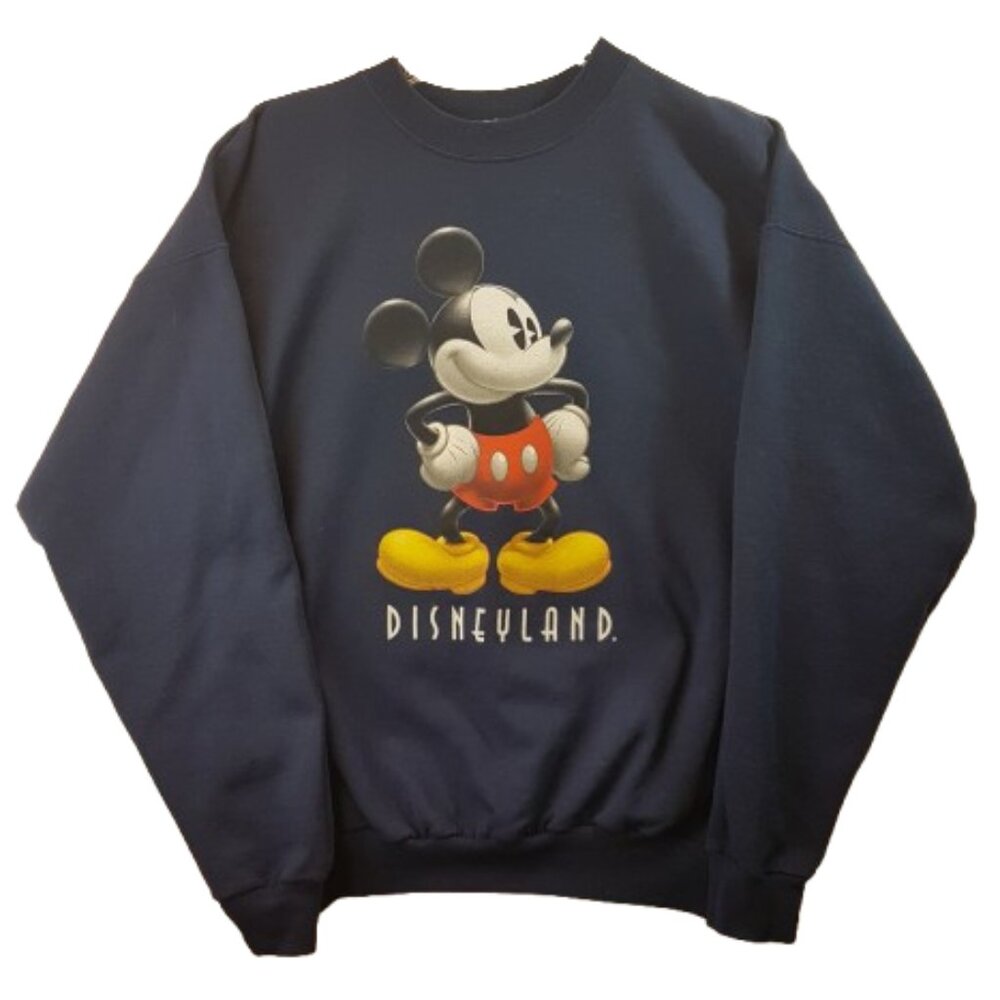 DISNEY Sweatshirt Unisex Adult Extra Large US XL Classic Mickey Mouse Navy Blue